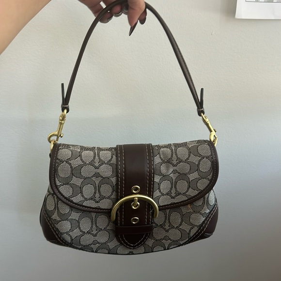 Soho Flap Bag In Signature Jacquard - Picture 1 of 6